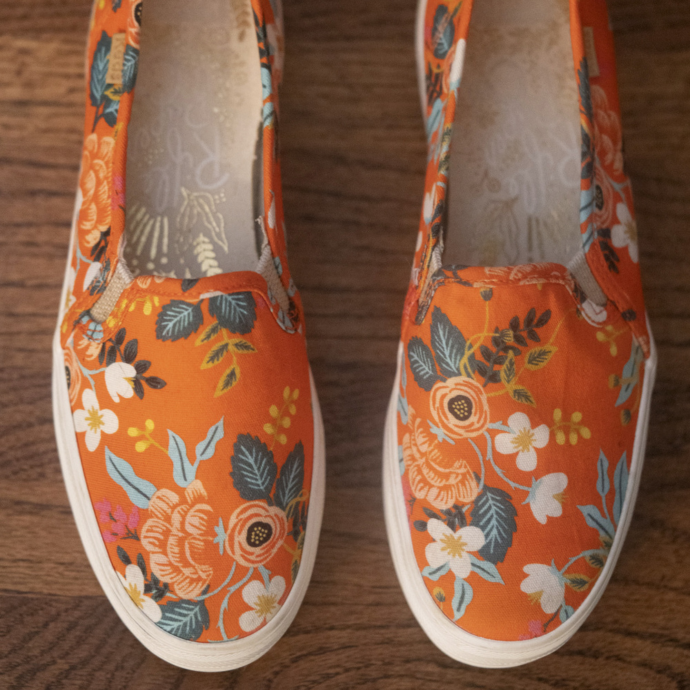 Keds by Rifle Paper Co - Orange Floral